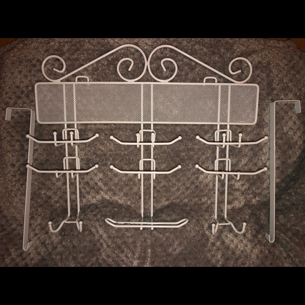 Jewelry organizer over the door.